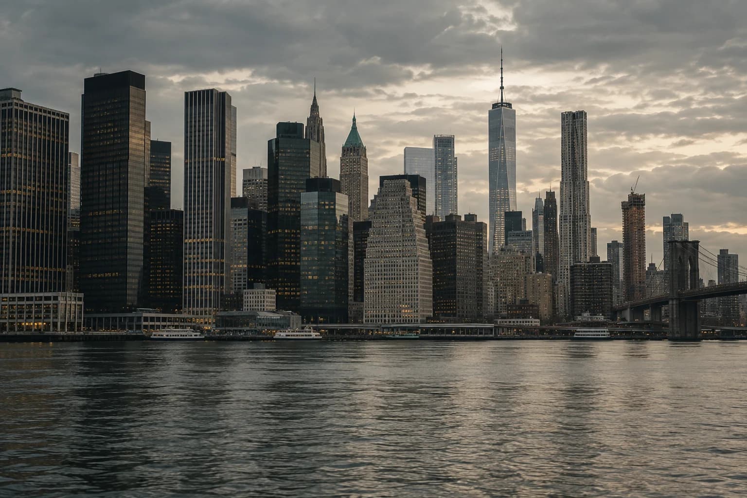The New York City skyline and its distinctive office towers